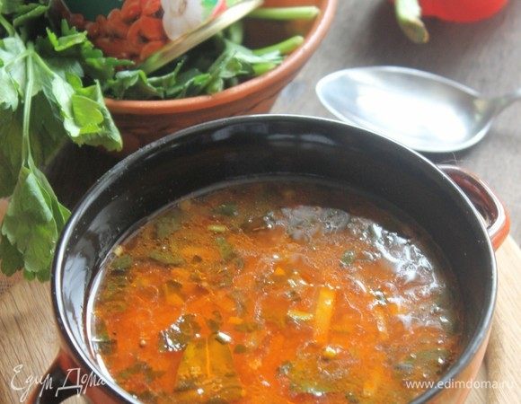 Даем супу настояться минут 30. А после грузинская весна гарантирована!)