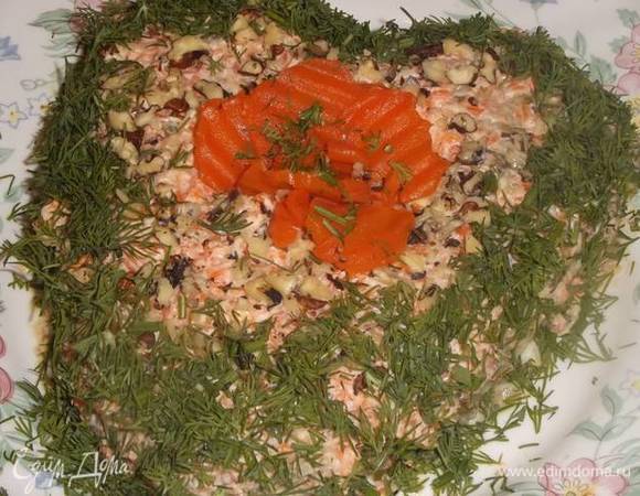 Сверху посыпать укропом. Приятного аппетита!