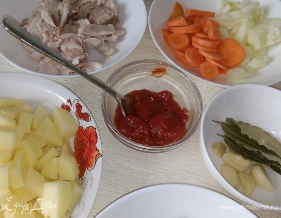 Для начала приготовим все ингредиенты.