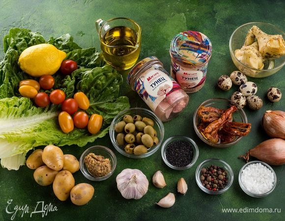 Для приготовления салата нам понадобятся следующие ингредиенты.