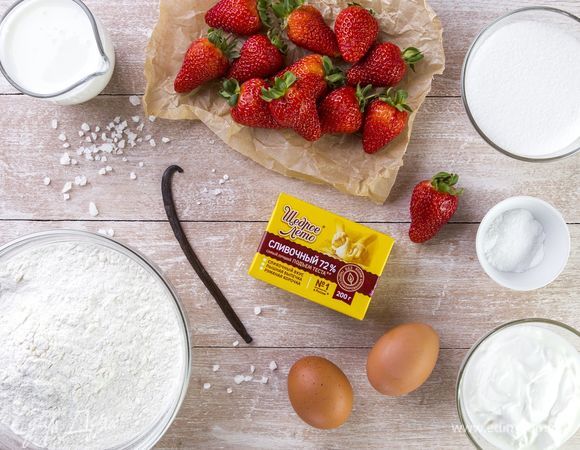 Для приготовления маффинов нам понадобятся следующие ингредиенты.<br />
 