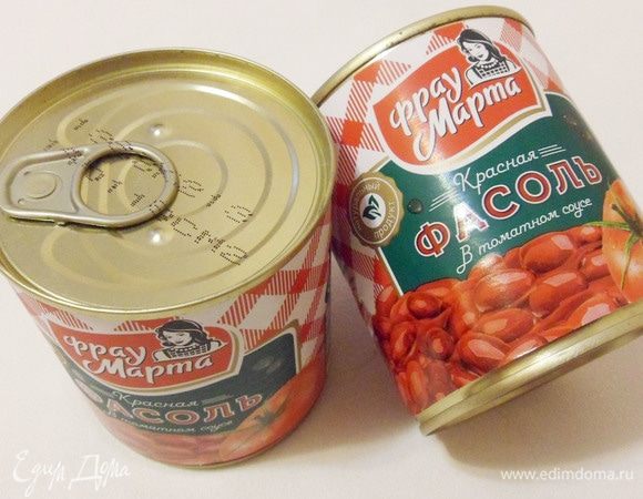 Основной ингредиент для начинки голубцов — консервированная красная фасоль в томатном соусе ТМ «Фрау Марта».
