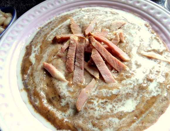 Налить порцию супчика.