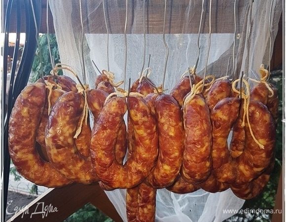 Без малого 7 часов колбаса проветривалась.