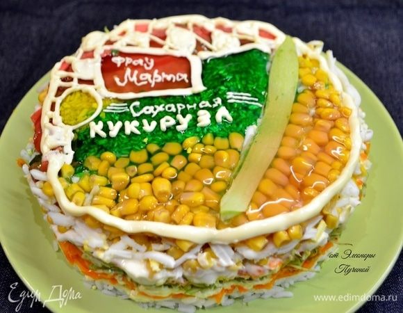 Кукуруза реально смотрится будто в банке с соком :)