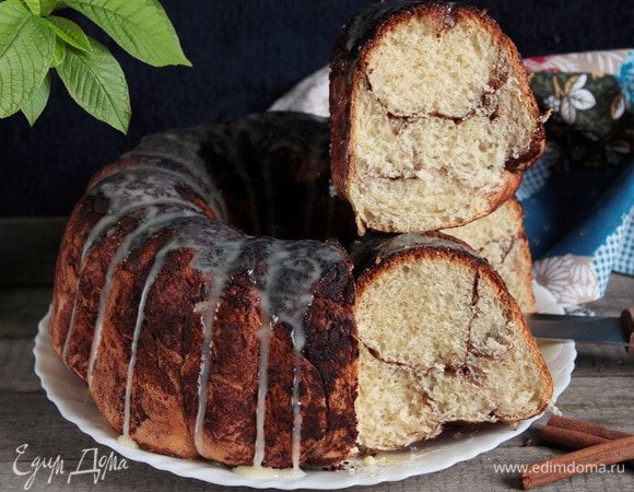 Пирог мраморный с корицей готов! Приятного аппетита!