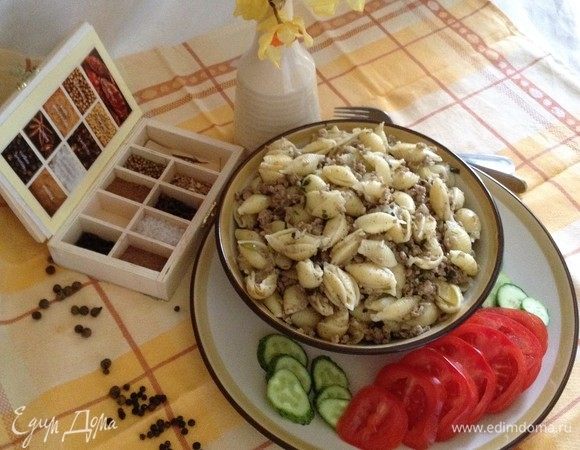 Наши макароны по-флотски готовы. Приятного аппетита!