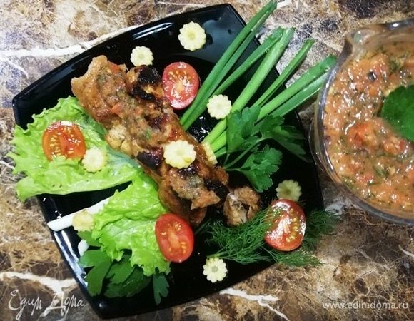 Можно подать на шпажках или порционно. Приятного аппетита!