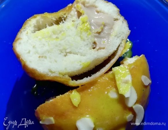 Вот такие нежные внутри получились пончики.