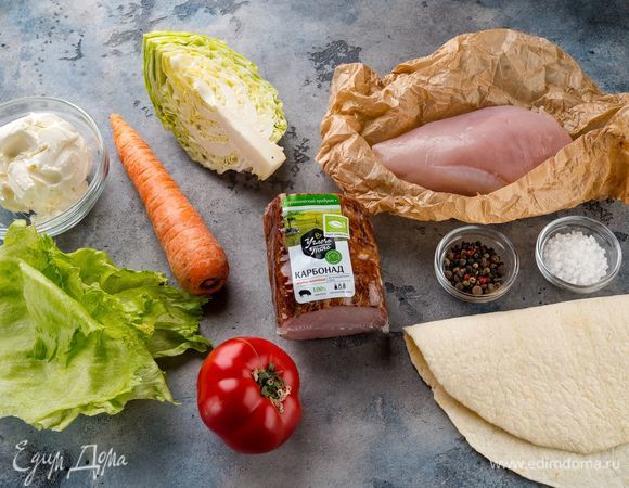 Для приготовления ролла нам понадобятся следующие ингредиенты.