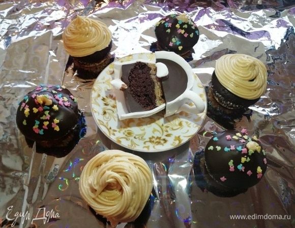 Так выглядит капкейк в разрезе.