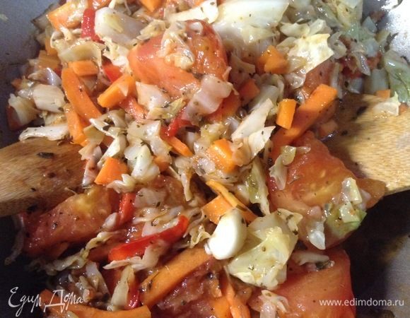 На сильный огонь и мешаем.