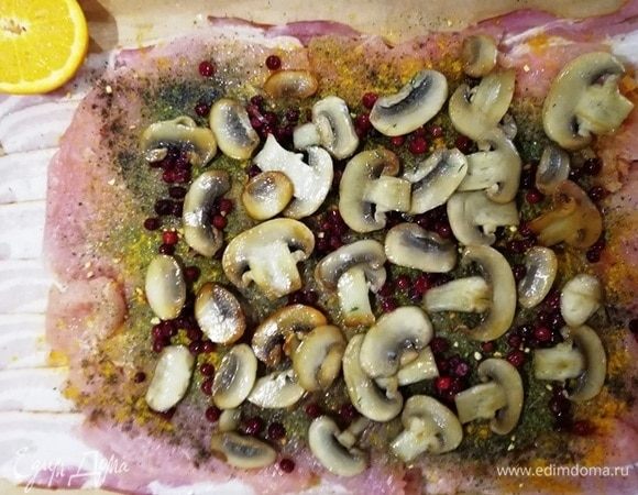 Далее шампиньоны.