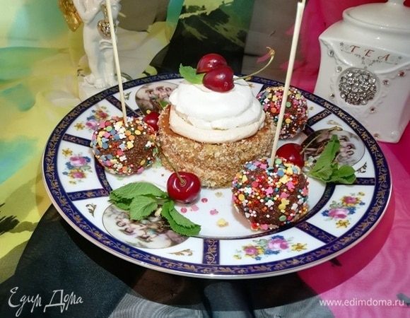 Пирожное «Нежный поцелуй» готово. Угощайтесь и наслаждайтесь!