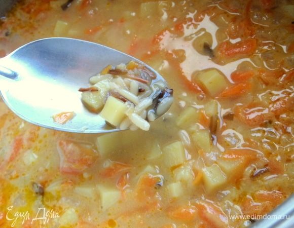 Итак, проверяем готовность супа.