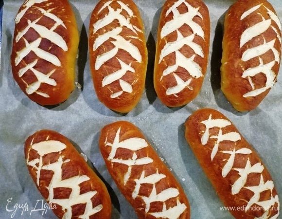 Готовые булочки выглядят вот так.
