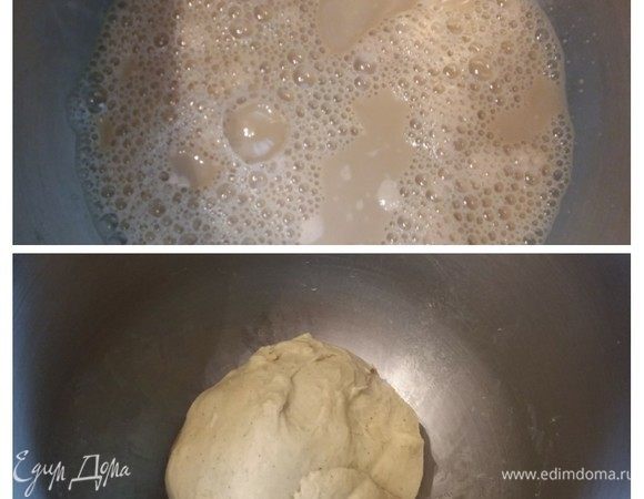 Для теста развести дрожжи с сахаром в теплом молоке и оставить на 10 минут для активации. Когда появится характерная шапочка, добавить все остальные ингредиенты и замесить мягкое эластичное тесто. Напомню, что масло должно быть размягченное, яйца не крупные и комнатной температуры, мука просеянная. Затянуть пленкой и поставить в теплое место на расстойку на 90 минут. Тесто можно замесить с вечера и оставить на ночь в холодильнике.