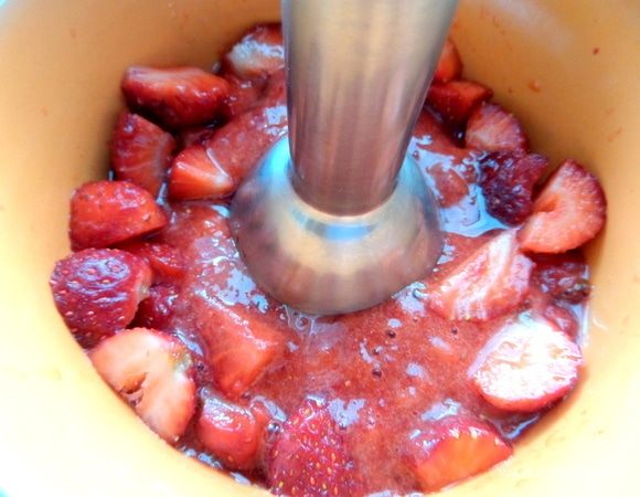 Взбить блендером.