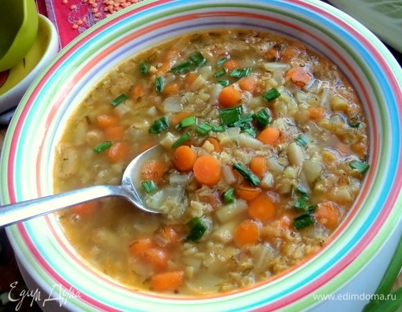 Пробуем ароматный вкусный суп.