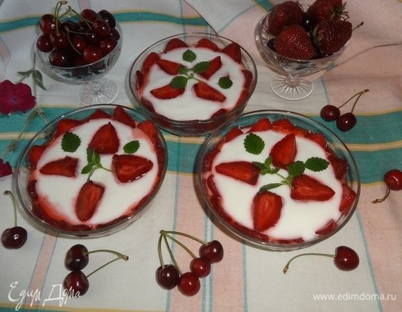 Наш вкусный и полезный десерт готов! Угощайтесь! Приятного аппетита!