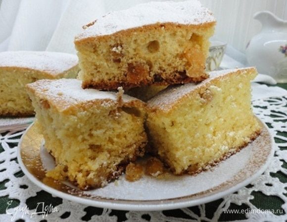 По желанию, можно посыпать сахарной пудрой или заглазировать помадкой. Но это больше для красоты, т.к. сладости в нем предостаточно.