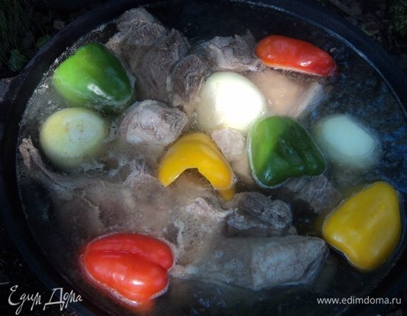 Присмотрелись, ароматы вдыхаем:) Уверяю вас, что бы и как бы вы не колдовали вокруг казана, вокруг вас (казана) соберутся все:) Ибо июнь холодный, воздух свежий, а тут тепло и непередаваемо.