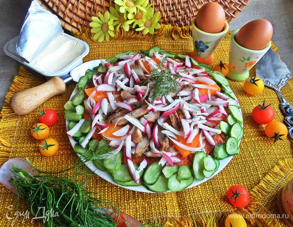 Подать такую галету на перекус или ужин.