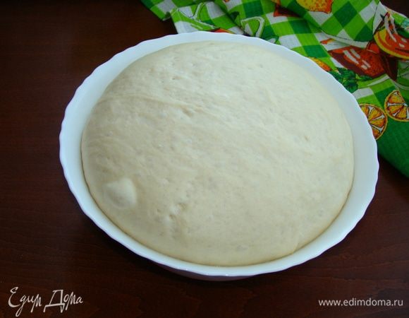 Спустя час наше тесто будет выглядеть вот так.