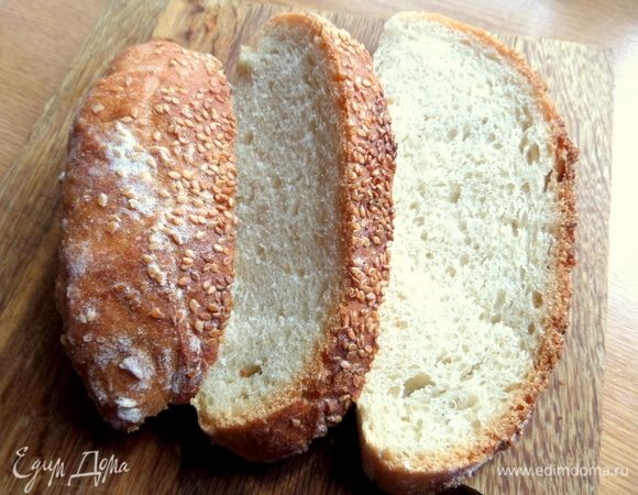 Осталось подготовить хлеб. У меня домашний, но не мой, угостили.