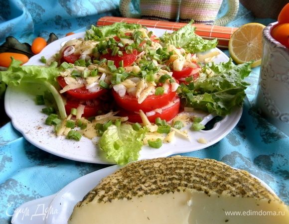 Сразу подаем салат на летний ужин или обед, так как в жару горячего совсем не хочется.