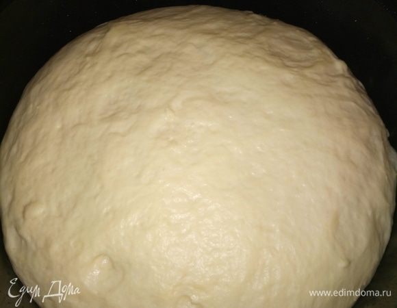 Выросло наше тесто очень хорошо.