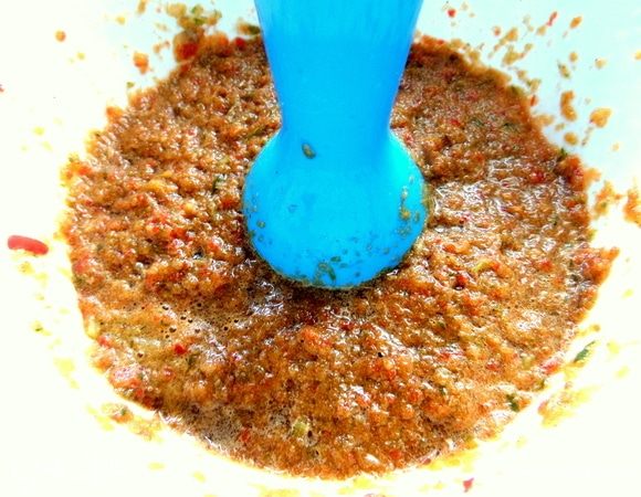 Взбить блендером.