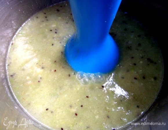 Взбить блендером.