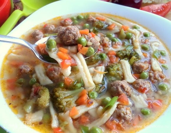 Суп получается очень насыщенным.