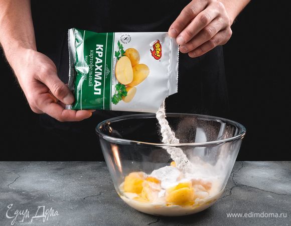 В получившуюся смесь добавьте крахмал ТМ «ОГО».