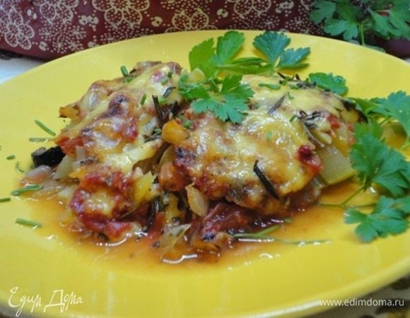 Вот и все! Очень легко и вкусно. Подаем с зеленью.