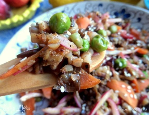 Осталось попробовать на ужин или в качестве салата, тогда можно охладить.