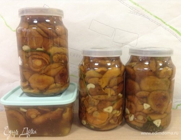 Поскольку, в отличие от груздей (40 дней до готовности), рыжики готовы через 5–7 дней, то здорово, если после раскладки в банки что-то не влезло. Тогда это просто в мисочку с крышкой, рассолом залить и в холодильник. Через несколько дней картошку сварите, черный хлеб и вот эти самые «не влезшие»:) Возникает чувство, возможно, и ложное, но на какое-то время оно вас поглотит, что жизнь удалась:)