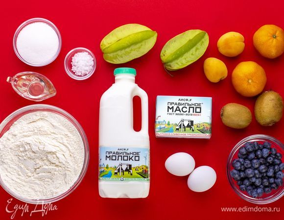 Для приготовления блинчиков нам понадобятся следующие ингредиенты.