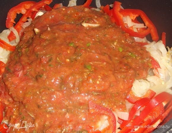 Добавить к курице.