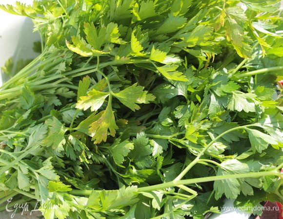 Помидоры порезать на 4–6 частей. Перец и чеснок пропустить через мясорубку. Петрушку мелко нарезать. Все смешать, уложить в чистые банки.