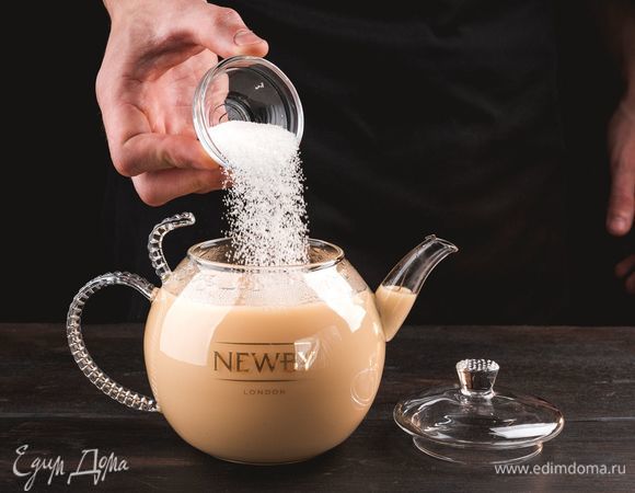 Затем добавьте сахар.<br />
 