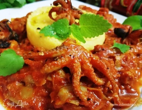 Подаем блюдо, украсив листиками мяты.