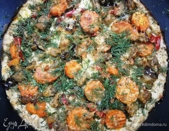 Выпекаем в духовке при температуре 180°С в течение 25–30 минут. Перед подачей посыпаем укропом.