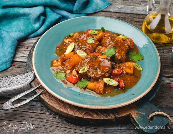 Свинина в кисло-сладком соусе прекрасно сочетается с крафтовым пивом Agent chocoladoff ТМ «ЛЭП». Попробуйте! Приятного аппетита!