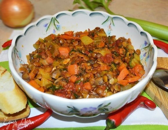 Густой итальянский суп готов к подаче! Приятного аппетита!