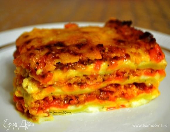 Тут немного видно слои. Пробуйте, готовьте и не бойтесь лишних калорий! Вы же не целиком съедите всю лазанью) Приятного аппетита!
