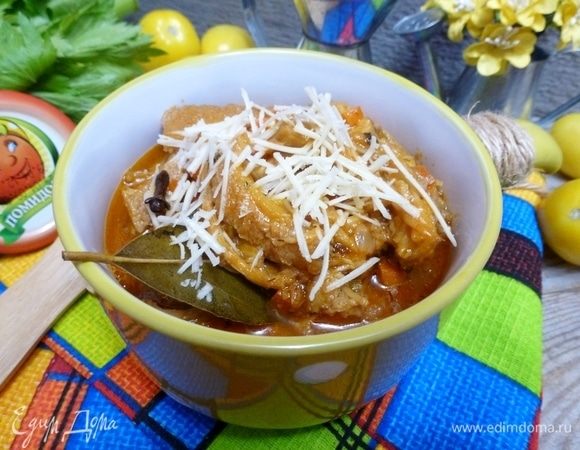 В готовый рубец при подаче положить кусочек сливочного масла и посыпать натертым пармезаном.