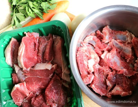 Отделить мясо от костей.