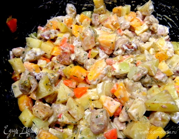 Перемешать рагу.